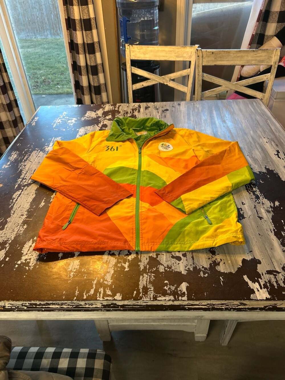 361° Rio 2016 Olympic Games Official Volunteer Full-Zip Hooded Windbreaker Jacke